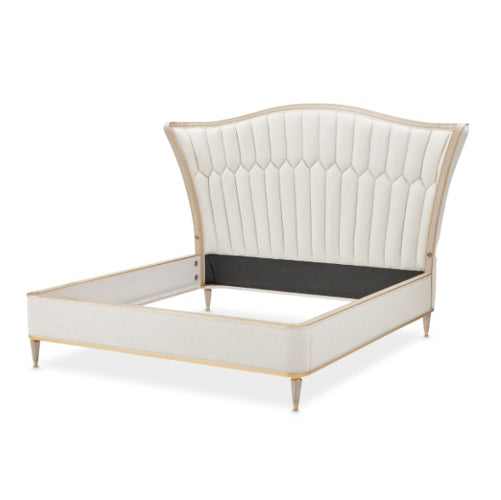 AICO Furniture St.Charles California King Upholstered Bed in Dove Gray