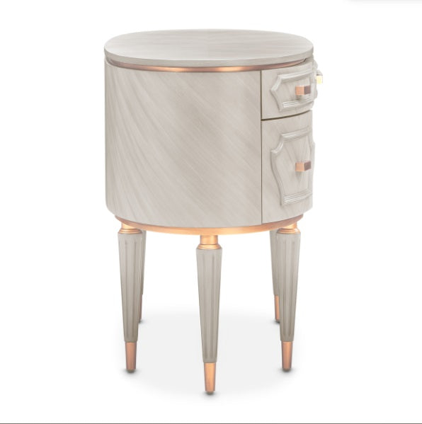 AICO Furniture St.Charles Vanity Desk in Dove Gray