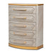 AICO Furniture St.Charles 5 Drawer Highboy Chest in Dove Gray image