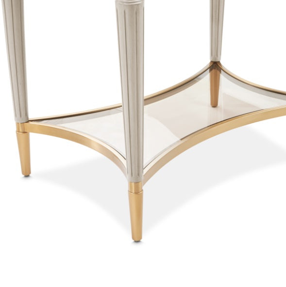 AICO Furniture St.Charles End Table in Dove Gray