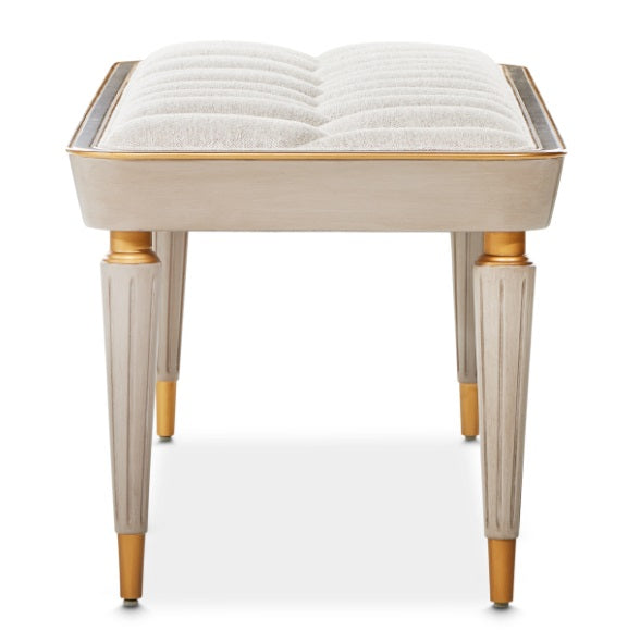 AICO Furniture St.Charles Accent Bench in Dove Gray