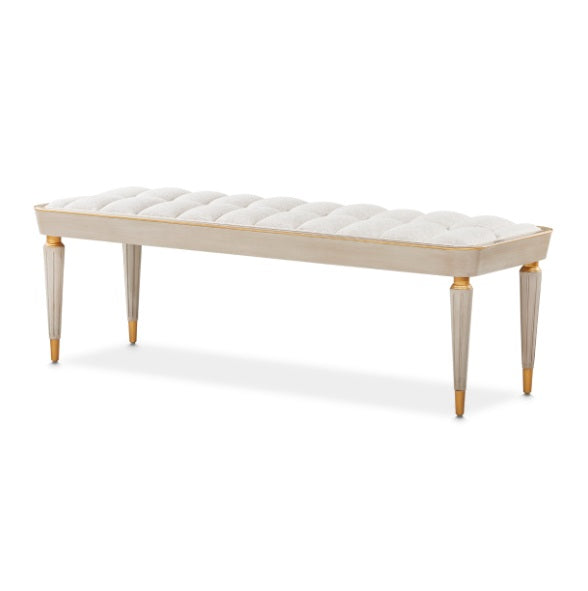 AICO Furniture St.Charles Accent Bench in Dove Gray image