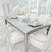 AICO Furniture La Marisia 4 Leg Rectangular Dining Table in Creamy Pearl image