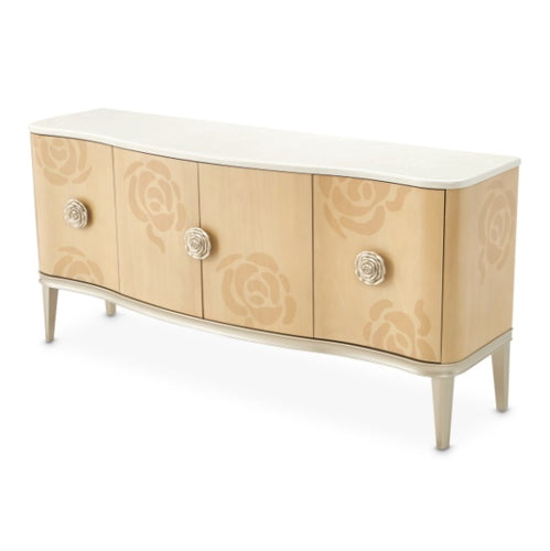 AICO Furniture Camellia Field Sideboard in Caramel