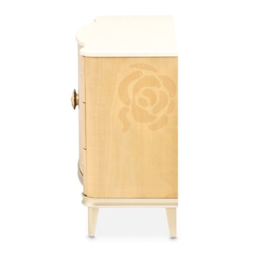 AICO Furniture Camellia Field Dresser in Caramel