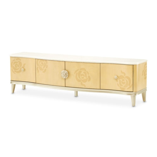 AICO Furniture Camellia Field Media Cabinet in Caramel image