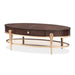 AICO Furniture Camellia Field Oval Cocktail Table in Warm Pecan image