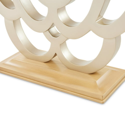 AICO Furniture Camellia Field Console Table in Caramel