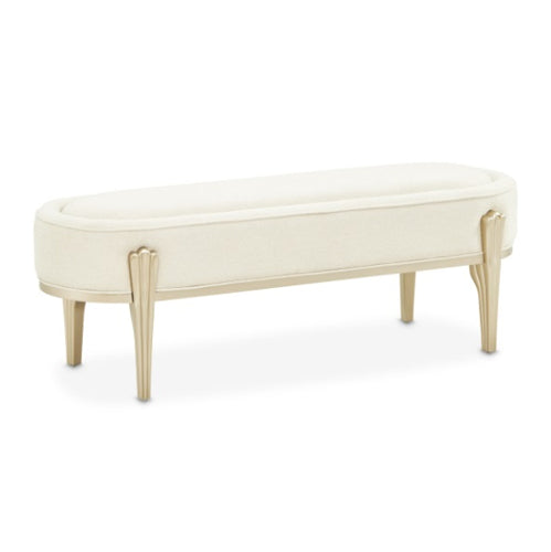 AICO Furniture Camellia Field Bench in Caramel image