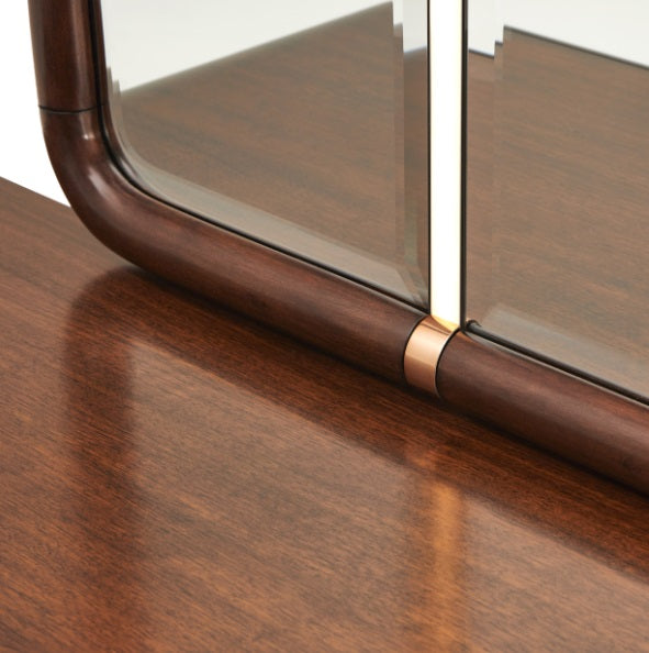 AICO Furniture Mason Park Dresser Mirror in Umber