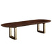 AICO Furniture Houston Oval Dining Table in Walnut image