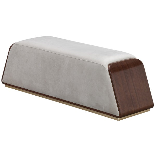 AICO Furniture Houston Accent Bench in Walnut