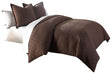 AICO Leigh 3-pc King Coverlet/Duvet Set in Cocoa image