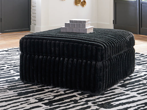 Midnight-Madness Oversized Accent Ottoman - BWO Furniture & Mattresses