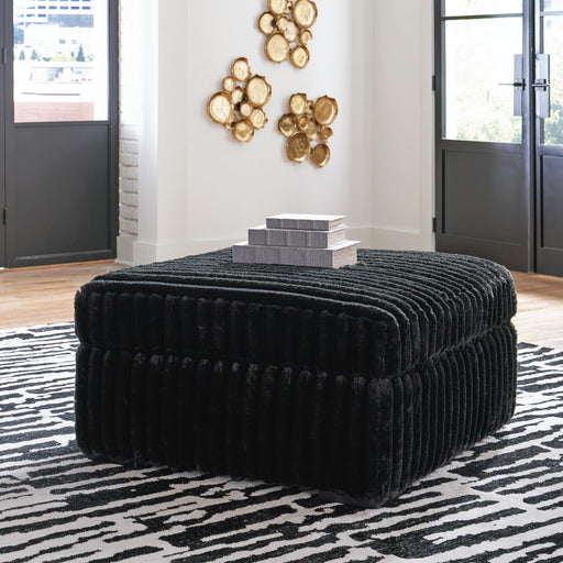 Midnight-Madness Oversized Accent Ottoman - BWO Furniture & Mattresses