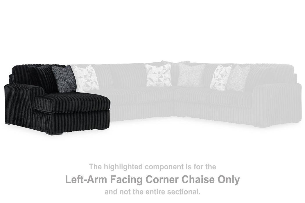 Midnight-Madness Sectional with Chaise - BWO Furniture & Mattresses
