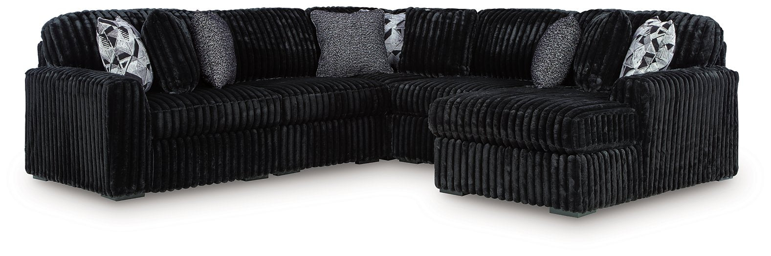Midnight-Madness Sectional with Chaise - BWO Furniture & Mattresses