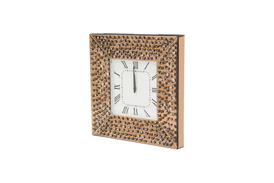 Montreal Square Wall Clock w/Crystal Accents image