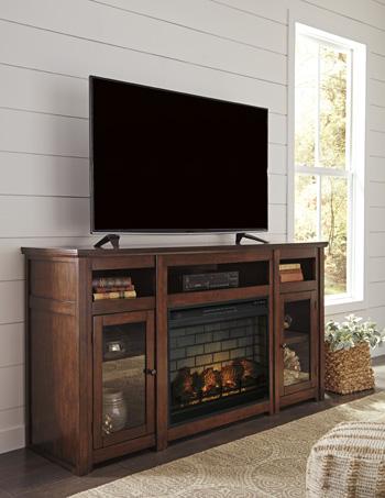 Harpan 72" TV Stand with Electric Fireplace - BWO Furniture & Mattresses