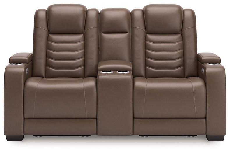 High Impact Power Reclining Loveseat with Console - BWO Furniture & Mattresses