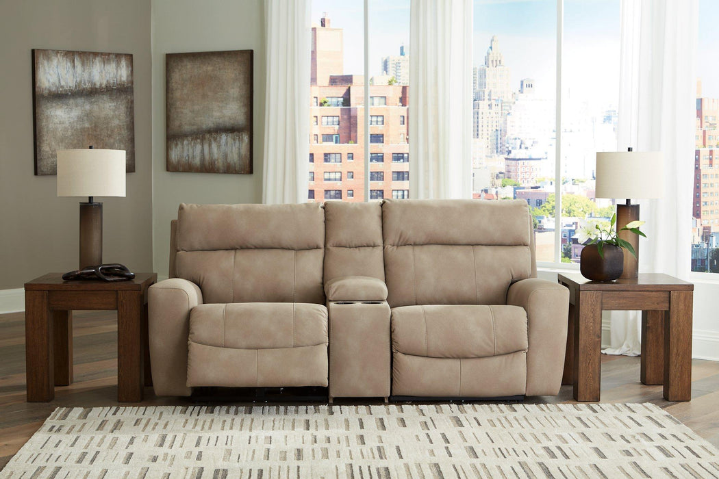 Next-Gen DuraPella Power Reclining Sectional Loveseat with Console - BWO Furniture & Mattresses