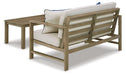 Fynnegan Outdoor Loveseat with Table (Set of 2) - BWO Furniture & Mattresses