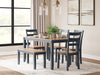 Gesthaven Dining Table with 4 Chairs and Bench (Set of 6) - BWO Furniture & Mattresses