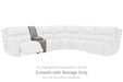 Dunleith 3-Piece Power Reclining Sectional Loveseat with Console - BWO Furniture & Mattresses