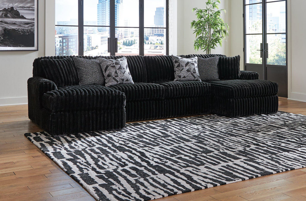 Midnight-Madness Sectional with Chaise - BWO Furniture & Mattresses