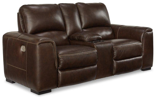 Alessandro Power Reclining Loveseat with Console - BWO Furniture & Mattresses