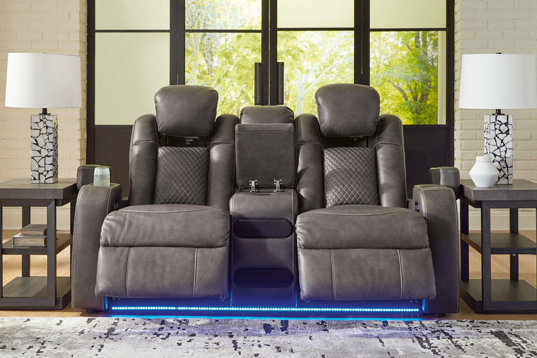 Fyne-Dyme Power Reclining Loveseat with Console - BWO Furniture & Mattresses