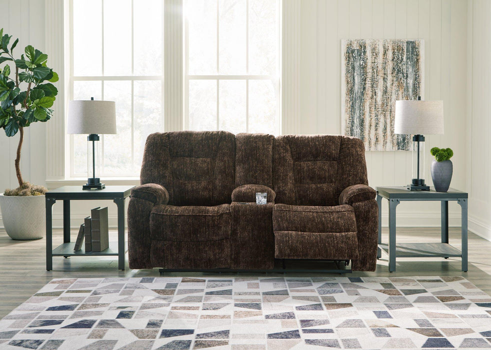 Soundwave Reclining Loveseat with Console