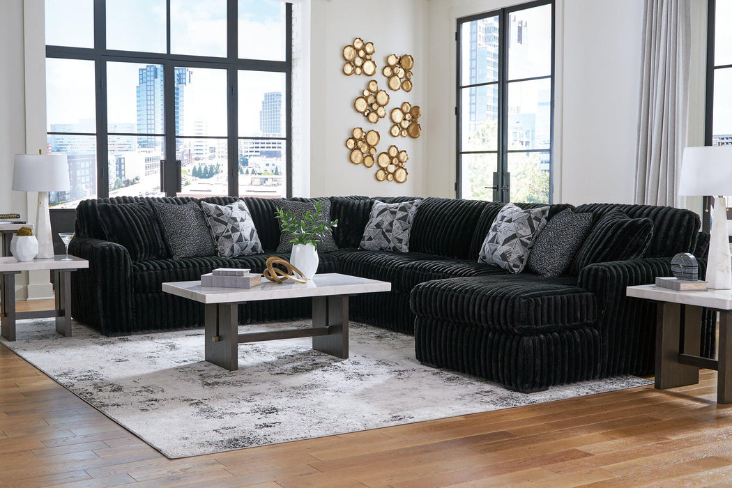 Midnight-Madness Sectional with Chaise - BWO Furniture & Mattresses