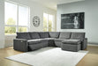 Hartsdale Power Reclining Sectional with Chaise - BWO Furniture & Mattresses