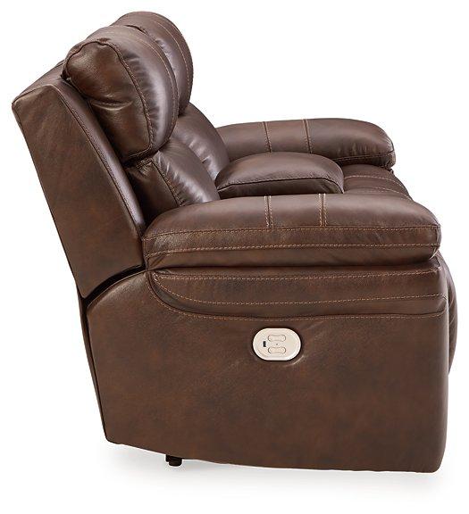 Edmar Power Reclining Loveseat with Console - BWO Furniture & Mattresses