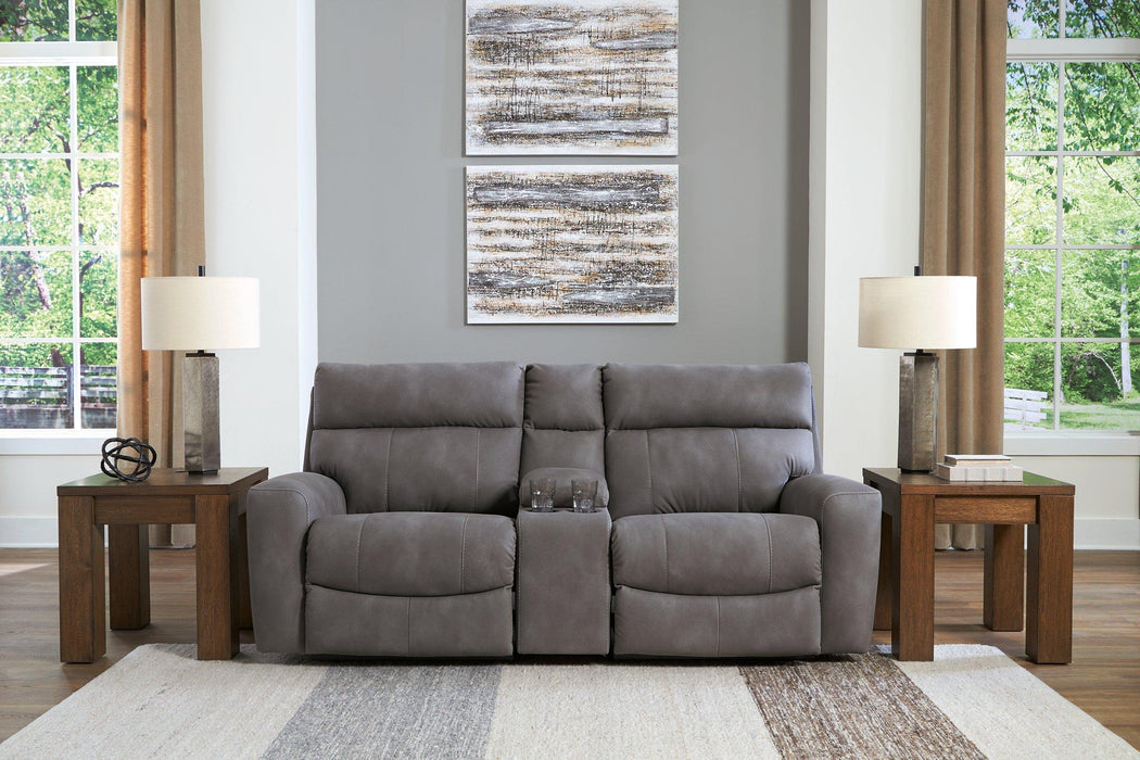 Next-Gen DuraPella Power Reclining Sectional Loveseat with Console - BWO Furniture & Mattresses