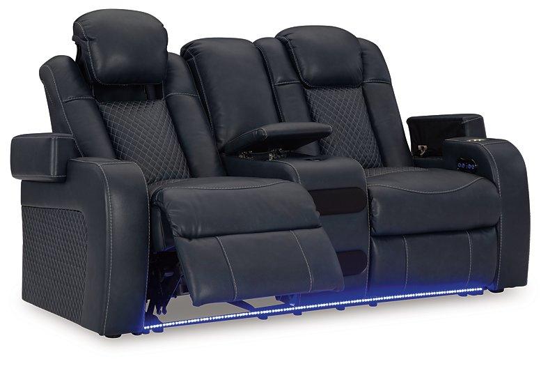 Fyne-Dyme Power Reclining Loveseat with Console - BWO Furniture & Mattresses