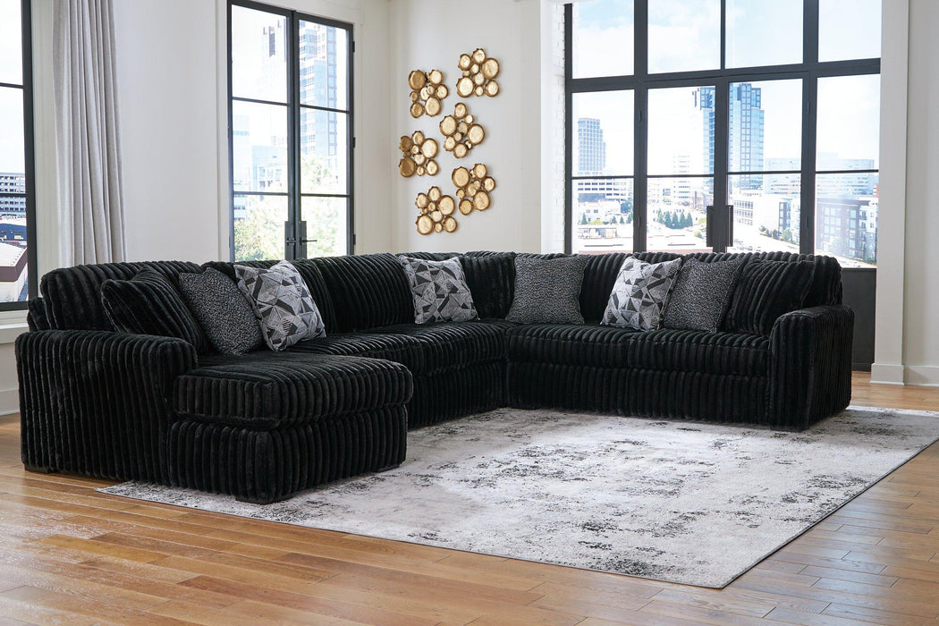 Midnight-Madness Sectional with Chaise - BWO Furniture & Mattresses