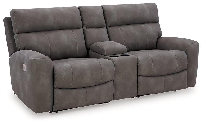 Next-Gen DuraPella Power Reclining Sectional Loveseat with Console - BWO Furniture & Mattresses