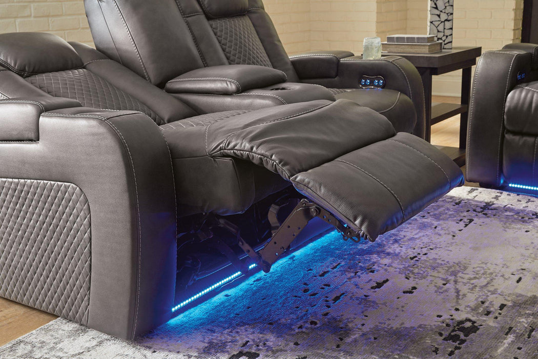 Fyne-Dyme Power Reclining Loveseat with Console - BWO Furniture & Mattresses