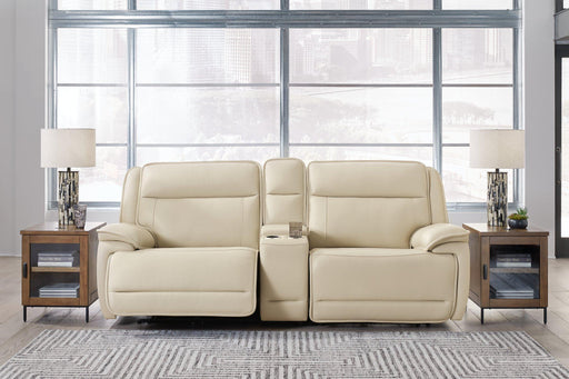 Double Deal Power Reclining Loveseat Sectional with Console - BWO Furniture & Mattresses