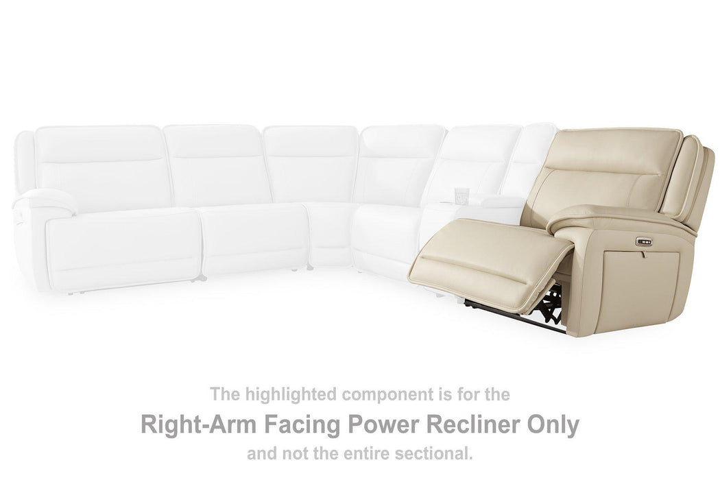 Double Deal Power Reclining Loveseat Sectional - BWO Furniture & Mattresses