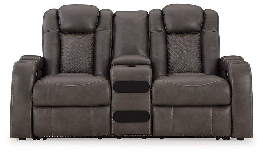 Fyne-Dyme Power Reclining Loveseat with Console - BWO Furniture & Mattresses