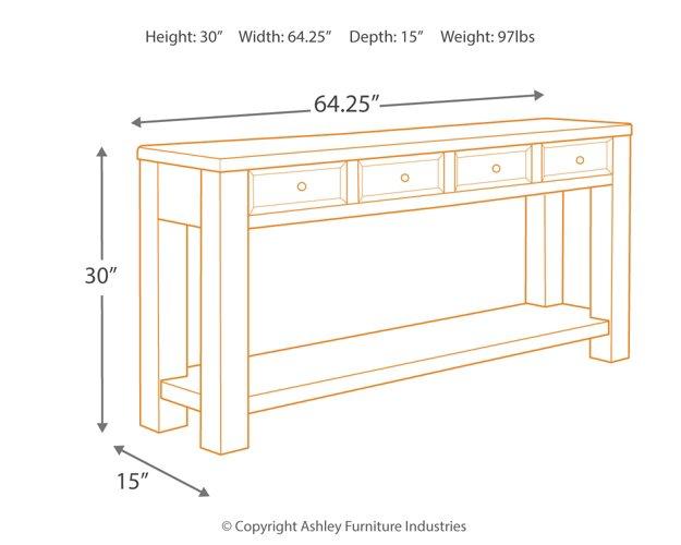 Gavelston Sofa/Console Table - BWO Furniture & Mattresses