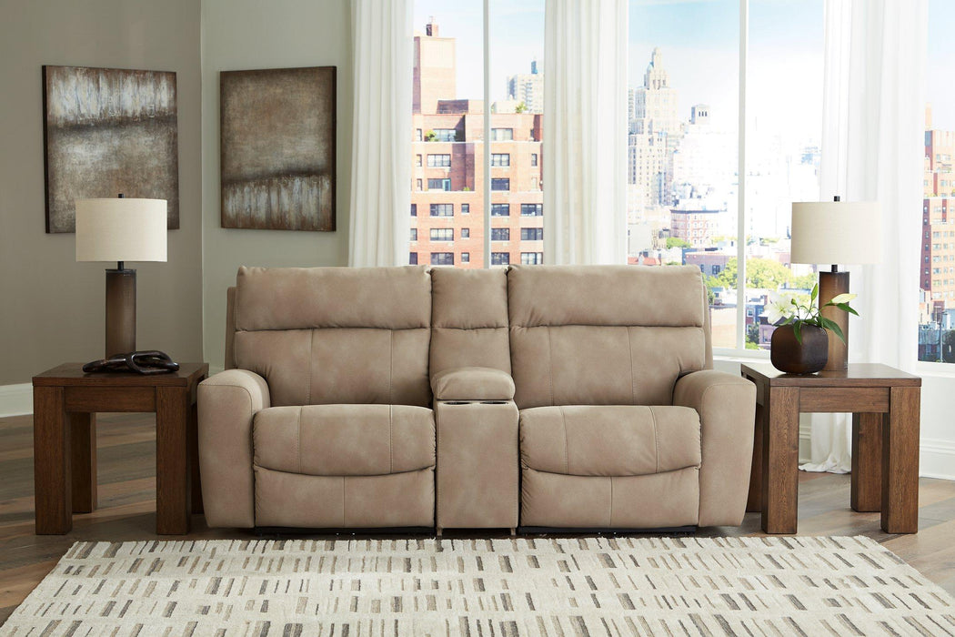 Next-Gen DuraPella Power Reclining Sectional Loveseat with Console - BWO Furniture & Mattresses