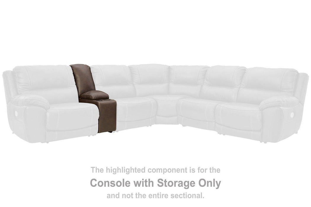 Dunleith Power Reclining Loveseat with Console - BWO Furniture & Mattresses