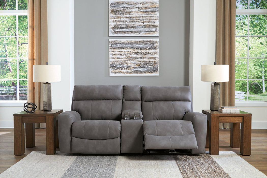 Next-Gen DuraPella Power Reclining Sectional Loveseat with Console - BWO Furniture & Mattresses