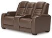 High Impact Power Reclining Loveseat with Console - BWO Furniture & Mattresses