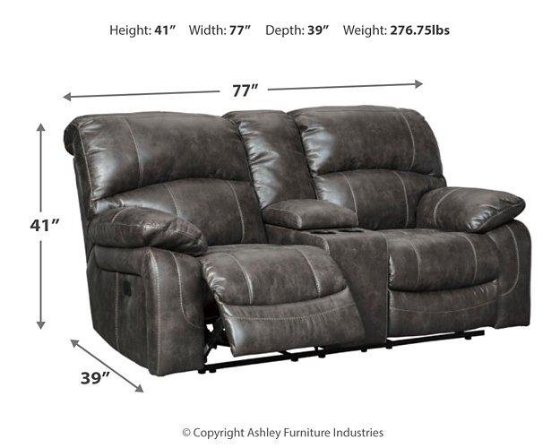 Dunwell Power Reclining Loveseat with Console - BWO Furniture & Mattresses