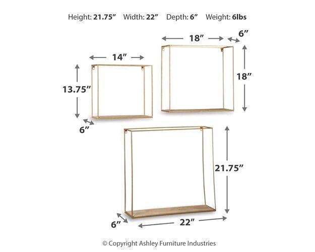 Efharis Wall Shelf (Set of 3) - BWO Furniture & Mattresses